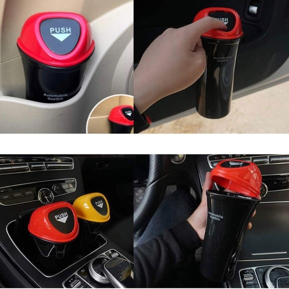 Auto Car Vehicle Garbage Trash Can Cup Holder - Picture 2 of 5
